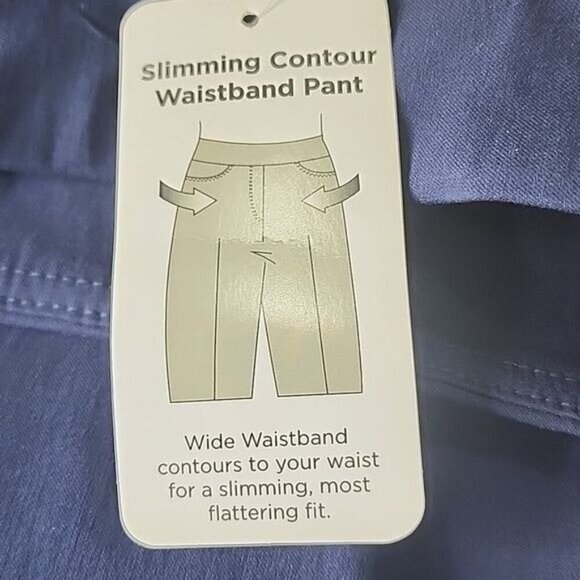 Ruby Rd Pants Mid-rise Navy Slimming Contour Waistband Stretch NWT Women's 10P - Picture 5 of 5